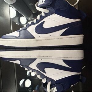Nike High Top Sneakers in Navy and White